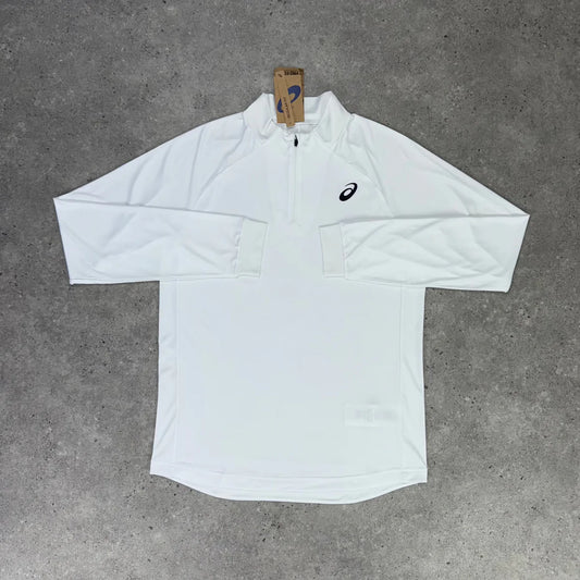 White Running 1/4 Zip