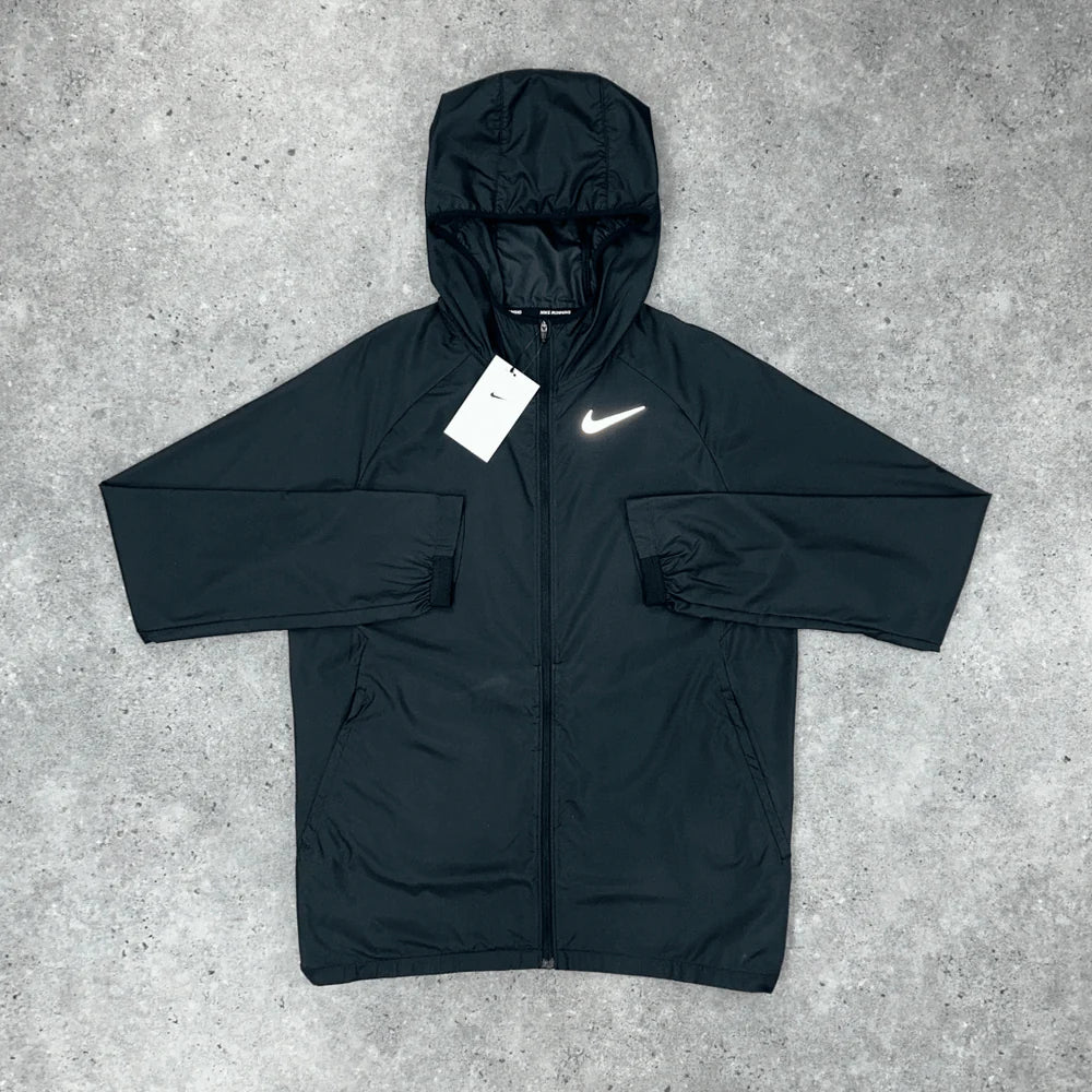 Black Essential Running Jacket