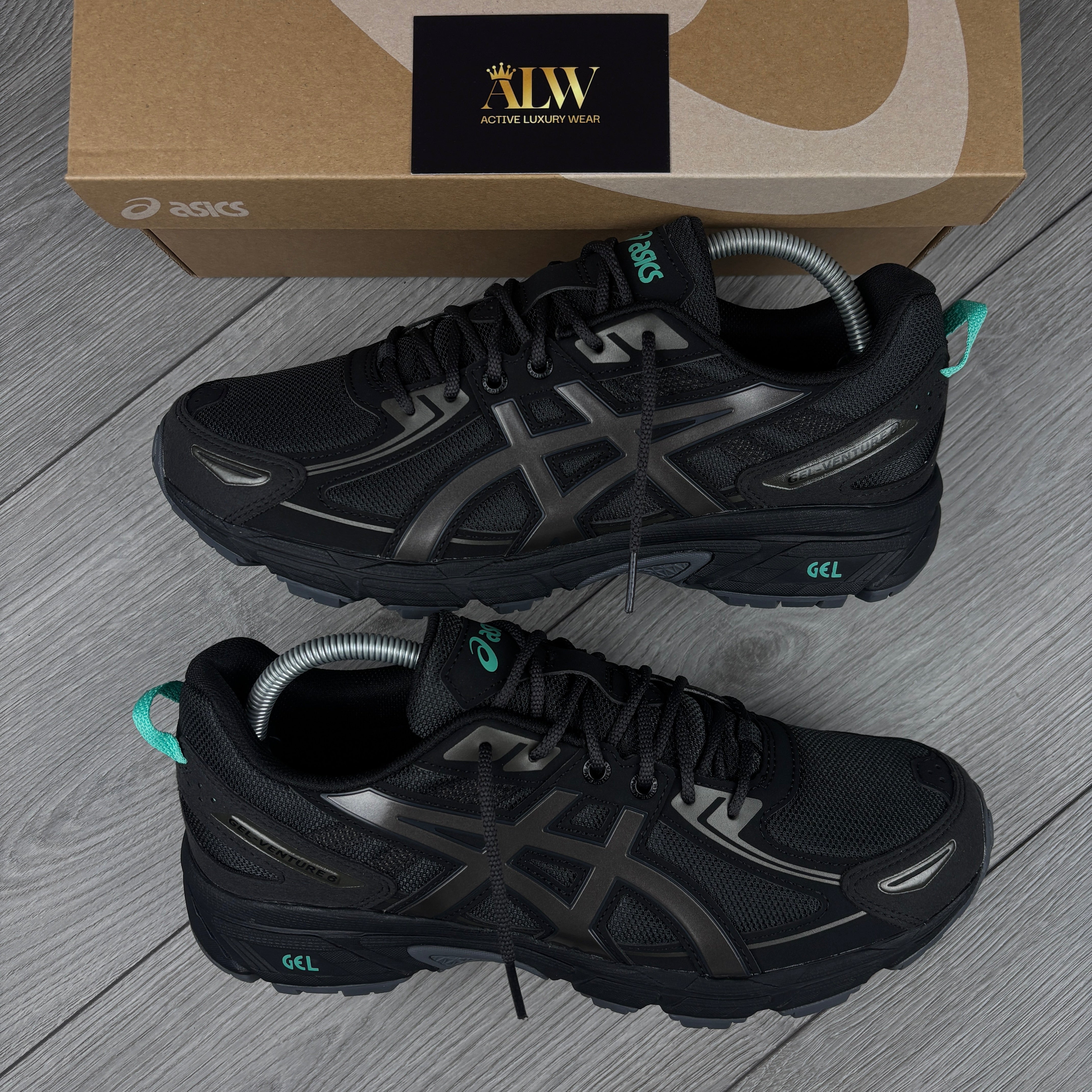 Mint Black Venture Gel 6's – Active Luxury Wear